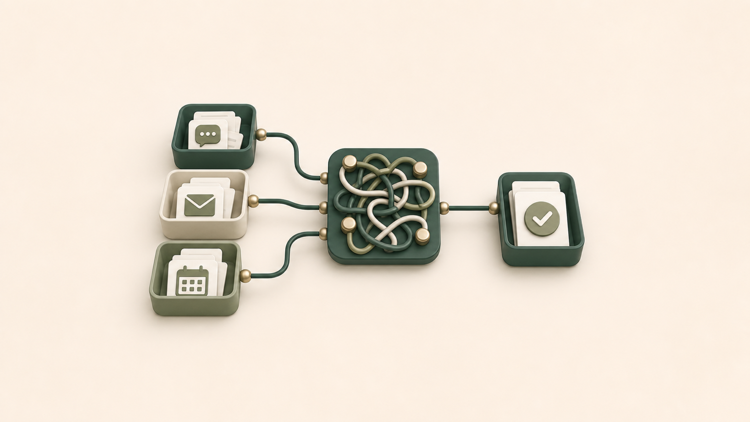 Abstract workflow diagram for small business efficiency