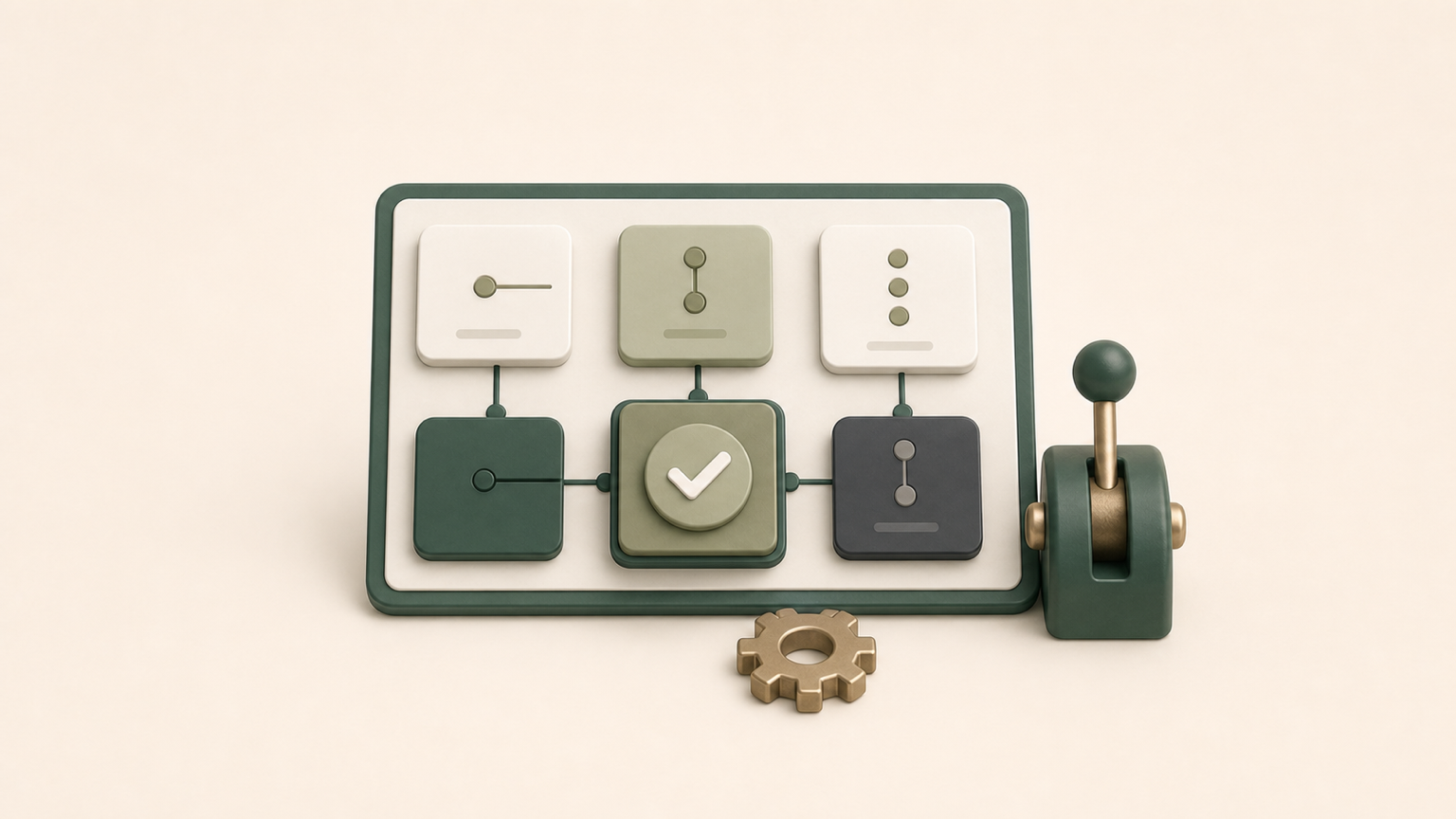 Workflow automation cover for choosing first business processes